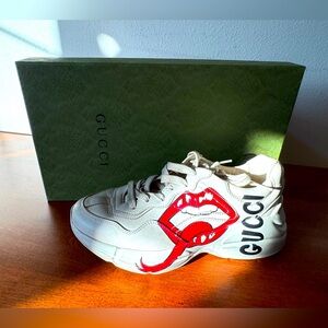 SOLD - Gucci White and Red Women's Sneakers